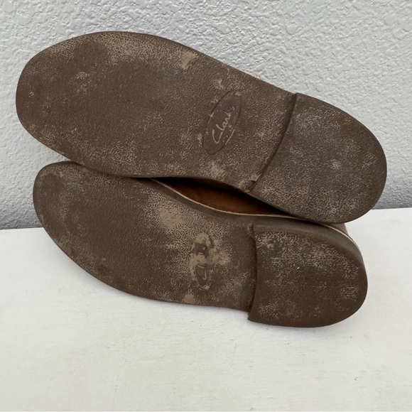 Clarks Bushacre Chukka Boots Brown Leather Comfort Shoes Men's Size 10 - Picture 9 of 12